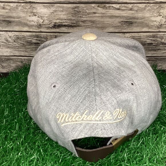 Oklahoma City Thunder Hat Cap Gray Adjustable Mitchell & Ness NBA Basketball - Picture 4 of 6